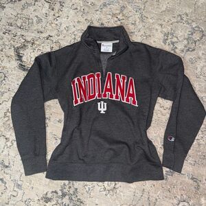 Champion Indiana University 1/5 Zip Fleece Pullover Women’s Size M